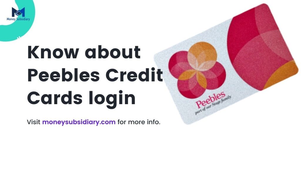 Peebles credit card login