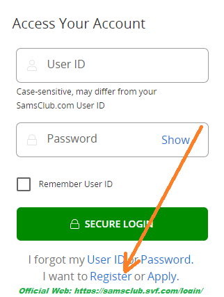 SAM's Club Credit Card Register Online1
