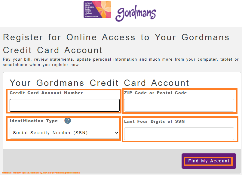 gordmans credit card register online2