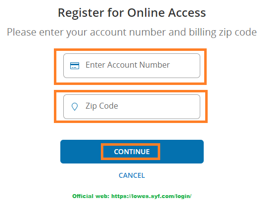 lowes Credit Card register online2