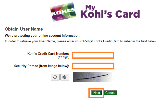 Forgot User Name Kohl's Credit Card Online 2