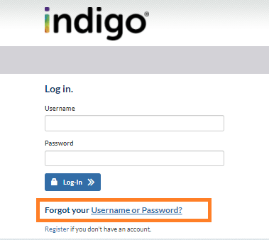 Indigo Platinum MasterCard Username or Password 1