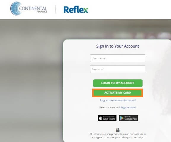 Activate Reflex Credit Card 1