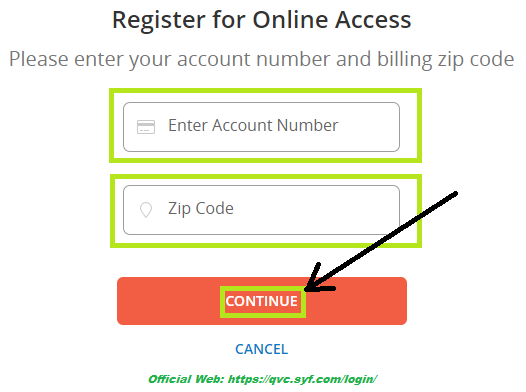 QVC Credit Card register online 2