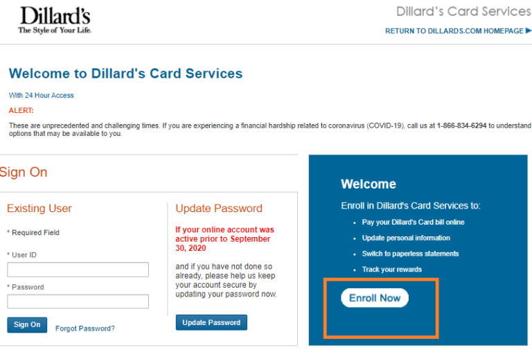 Enroll Dillards Credit Card Online 1 768x505 