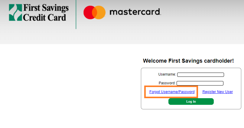 Forgot First Savings Credit Card Password 1