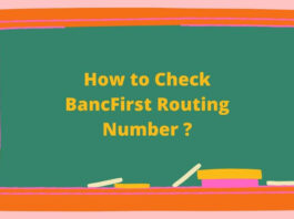 BancFirst Routing Number