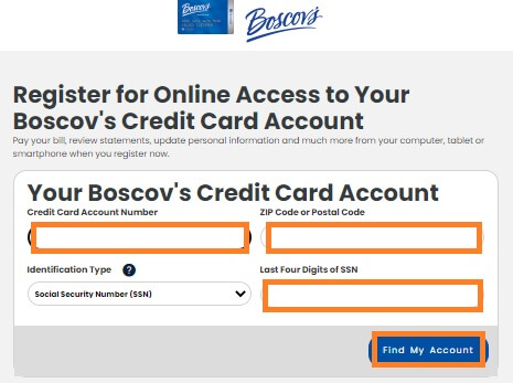 Register Boscov’s Credit Card Online 2