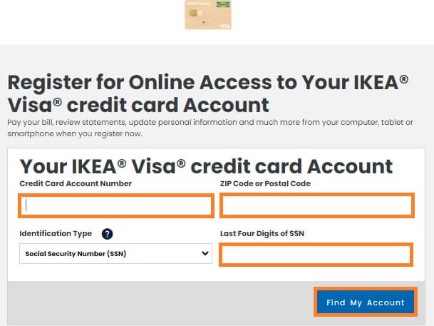 Register IKEA Credit Card 2