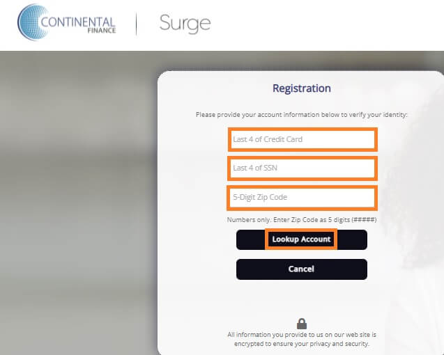 Register Surge Credit Card Online 2