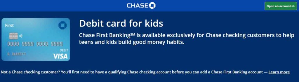Chase First Banking Debit Card
