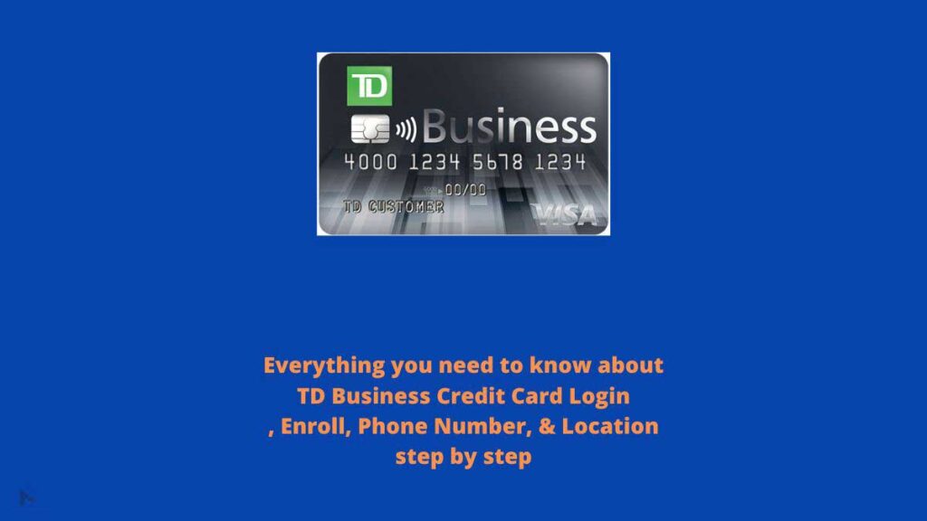 TD Business Credit Card Login