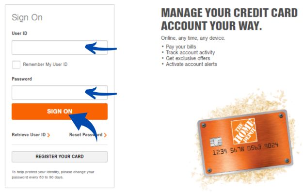 Home Depot Credit Card Sign In