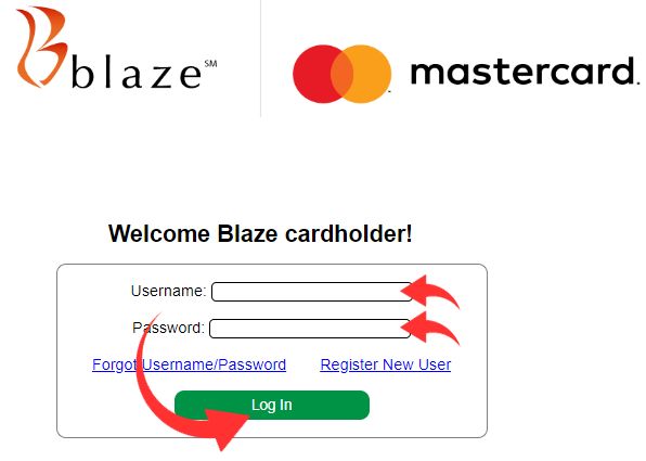 Blaze credit card login
