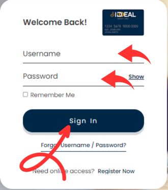 Iddeal credit card sign in