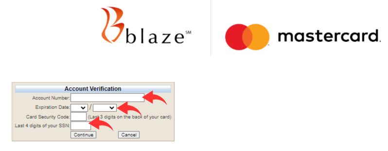 Retrieve Blaze Card Username/Password