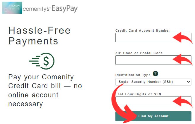 maurices credit card payment with easypay